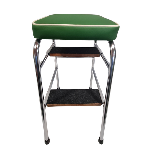 Retro Chrome Step Stool - Seat