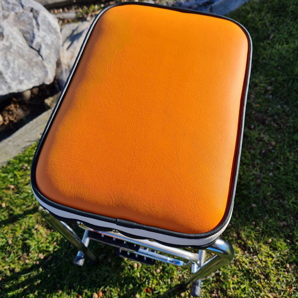 Retro Chrome Step Stool - Seat