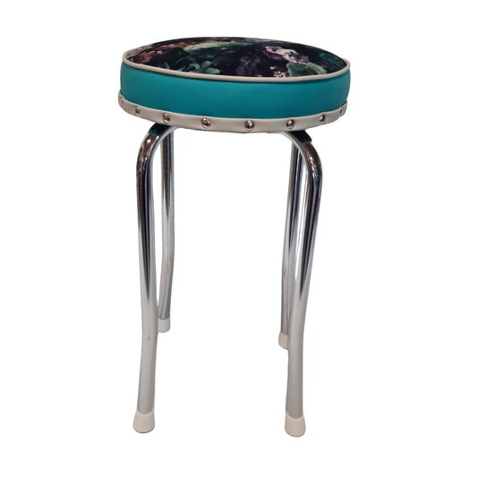Retro Chrome Stool - Seat