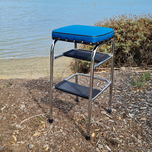 Retro Chrome Step Stool - Seat