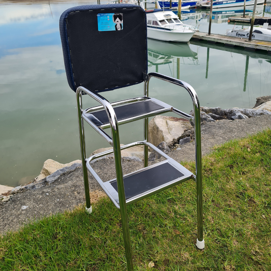 Retro Chrome Step Stool - Seat