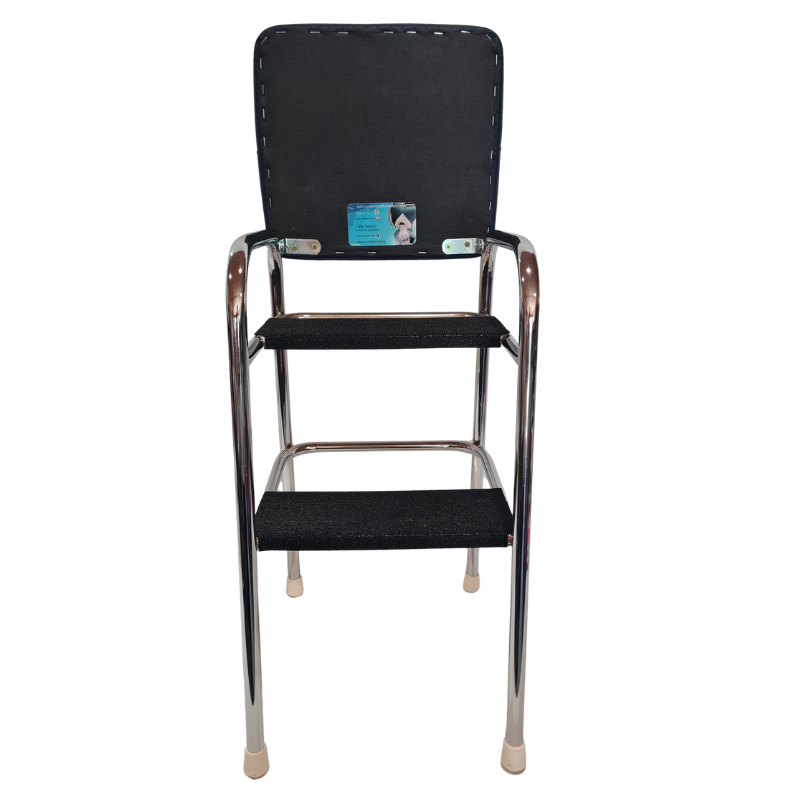 Retro Chrome Step Stool - Seat