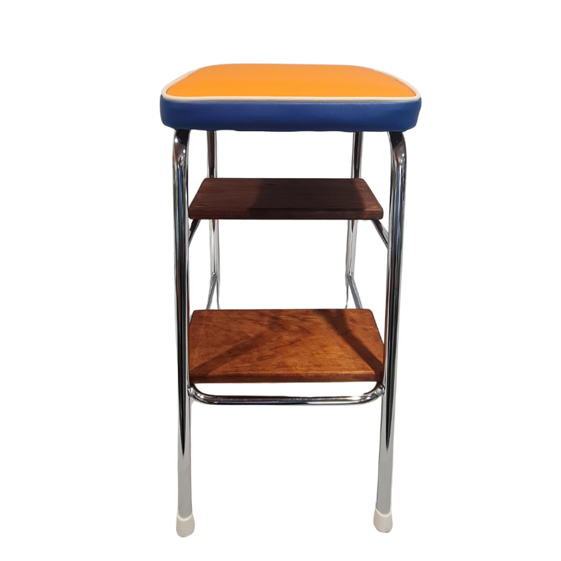 Retro Chrome Step Stool - Seat