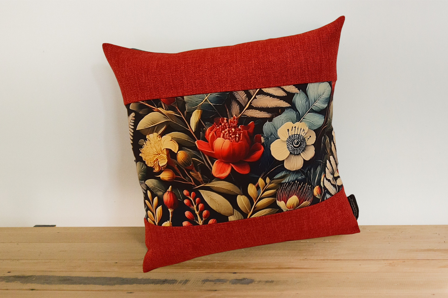 Pohutukawa & Kanuka Cushion Covers - Cherry Border