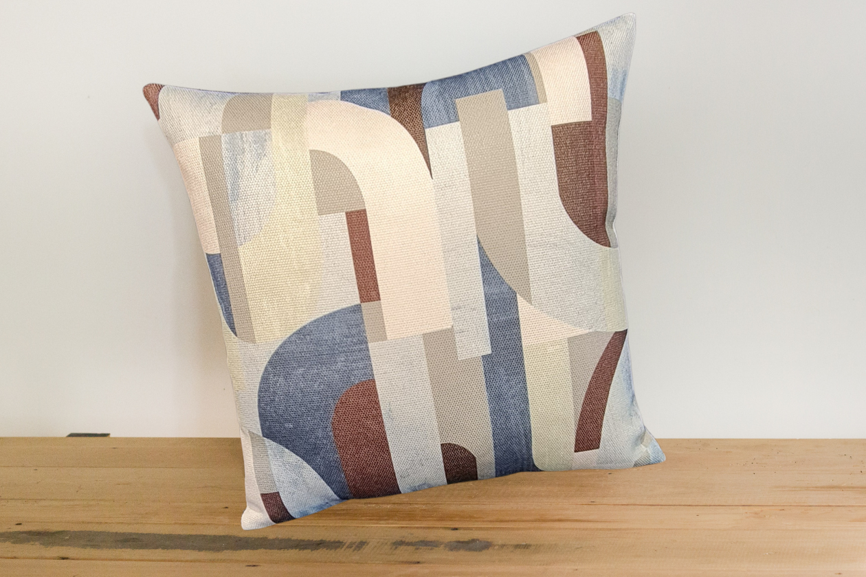 Bauhaus Seaglass and Keylargo / Navy Cushion Covers x 4