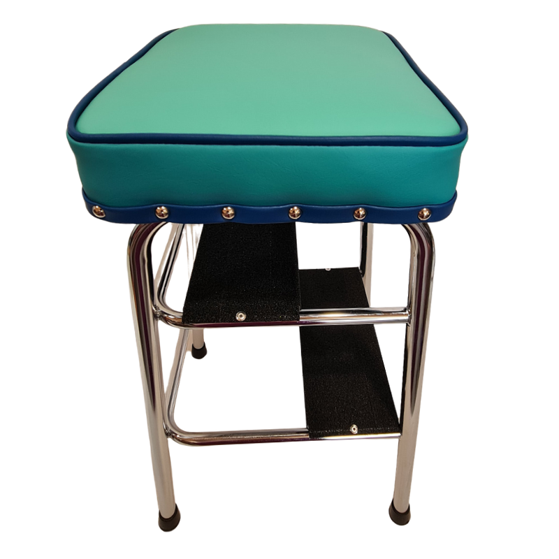 Retro Chrome Step Stool - Seat
