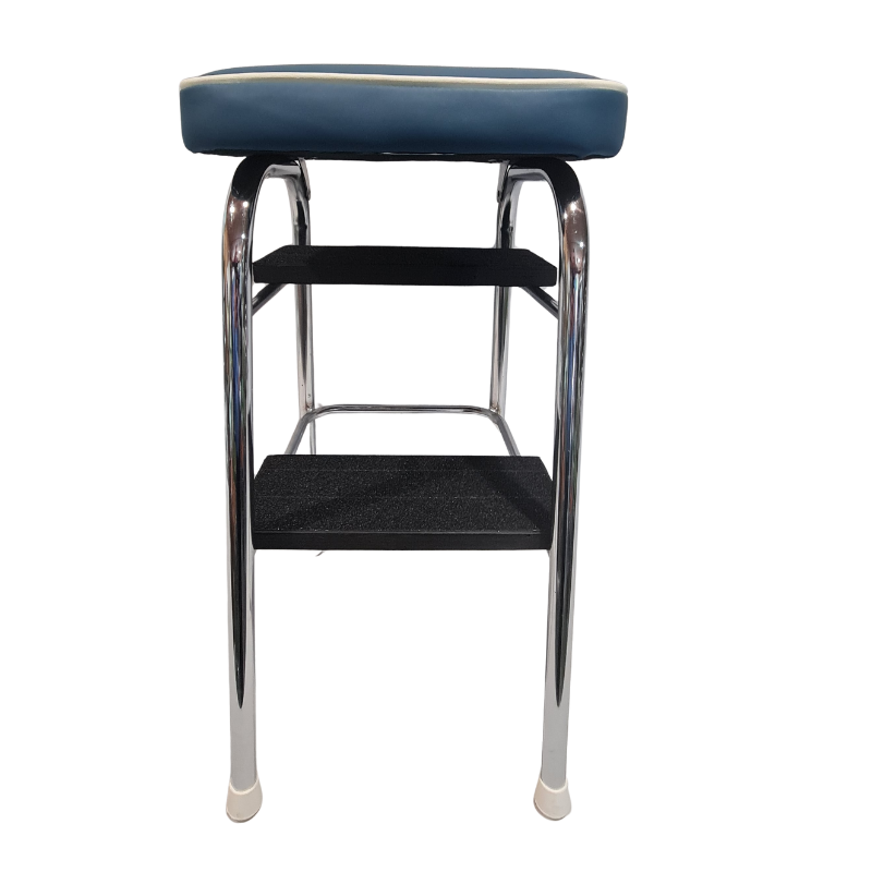 Retro Chrome Step Stool - Seat