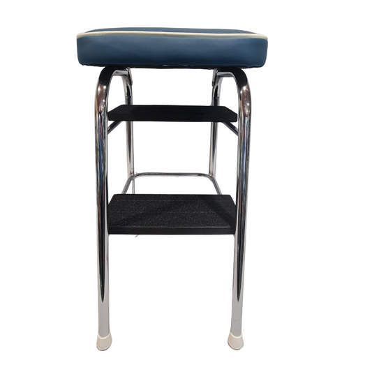 Retro Chrome Step Stool - Seat