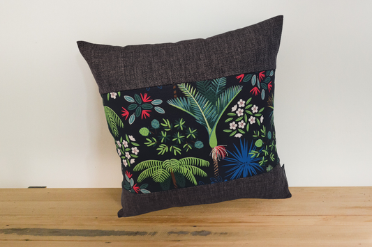 Nikau Fauna Cushion Cover - Slate Border - Set of 3