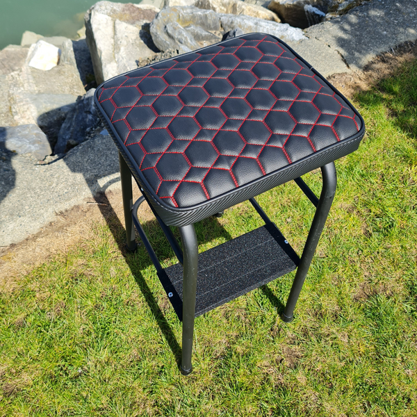 Retro Painted Step Stool - Seat Black