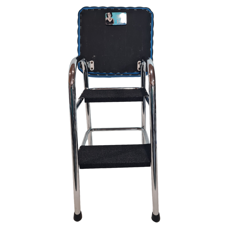 Retro Chrome Step Stool - Seat
