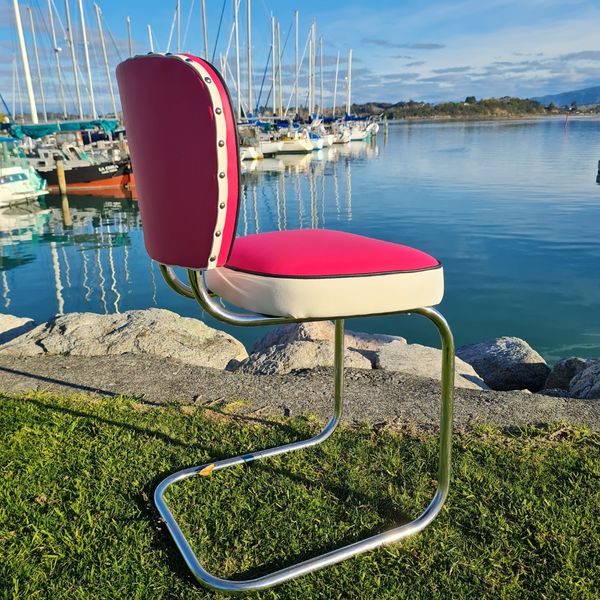 Pink Chrome Chair "Licorice All Sorts inspired"