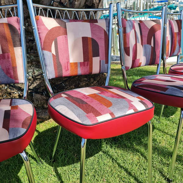 Retro Chrome Chairs "Set of 4"