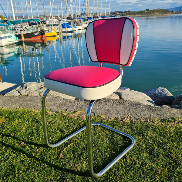 Pink Chrome Chair "Licorice All Sorts inspired"