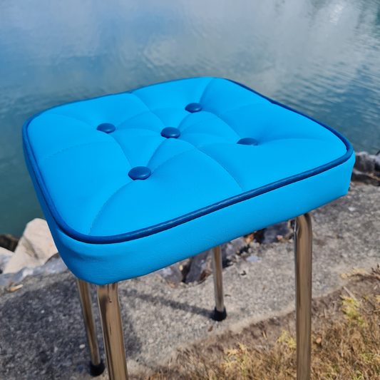 Retro Chrome Stool - Seat