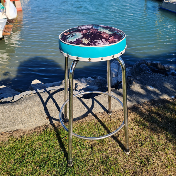 Retro Chrome Stool - Seat