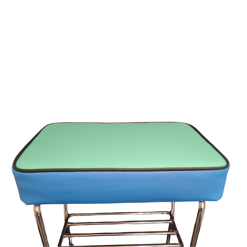 Retro Chrome Step Stool - Seat