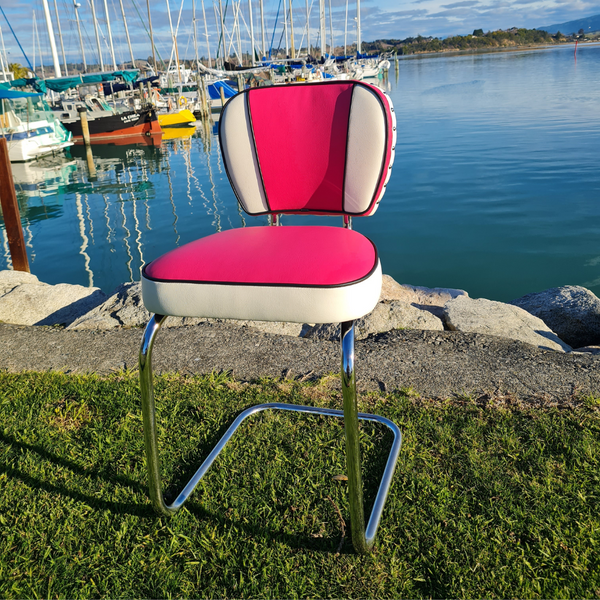 Pink Chrome Chair "Licorice All Sorts inspired"