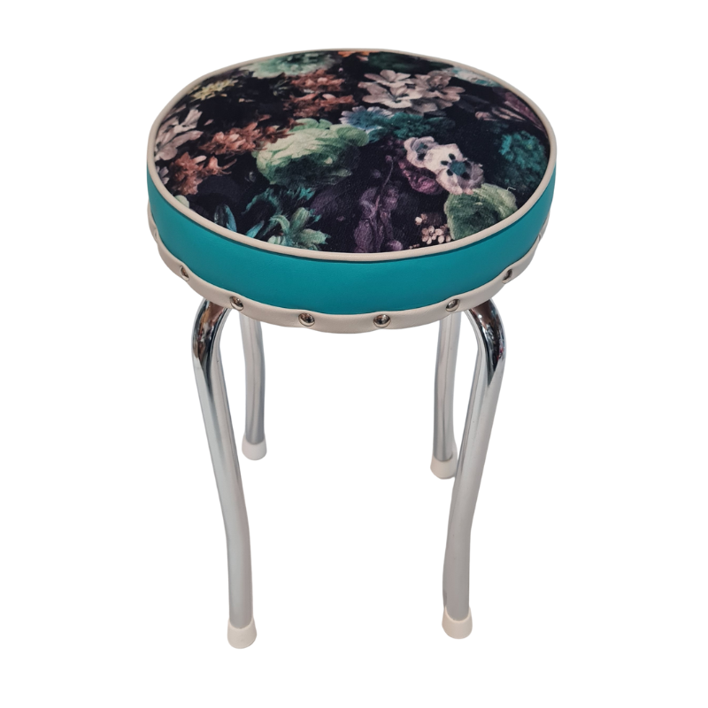 Retro Chrome Stool - Seat