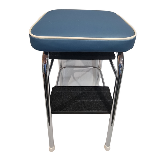 Retro Chrome Step Stool - Seat