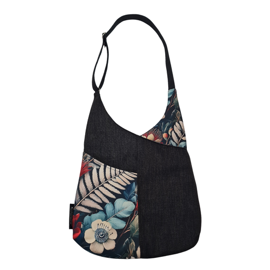 Cross over Bag  - Pohutakawa on Ebony