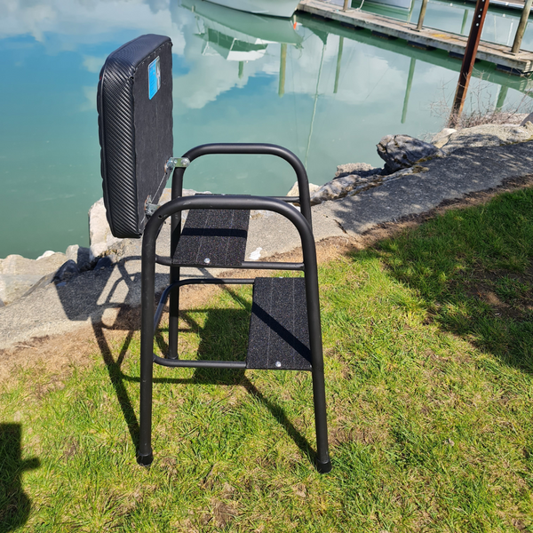 Retro Painted Step Stool - Seat Black