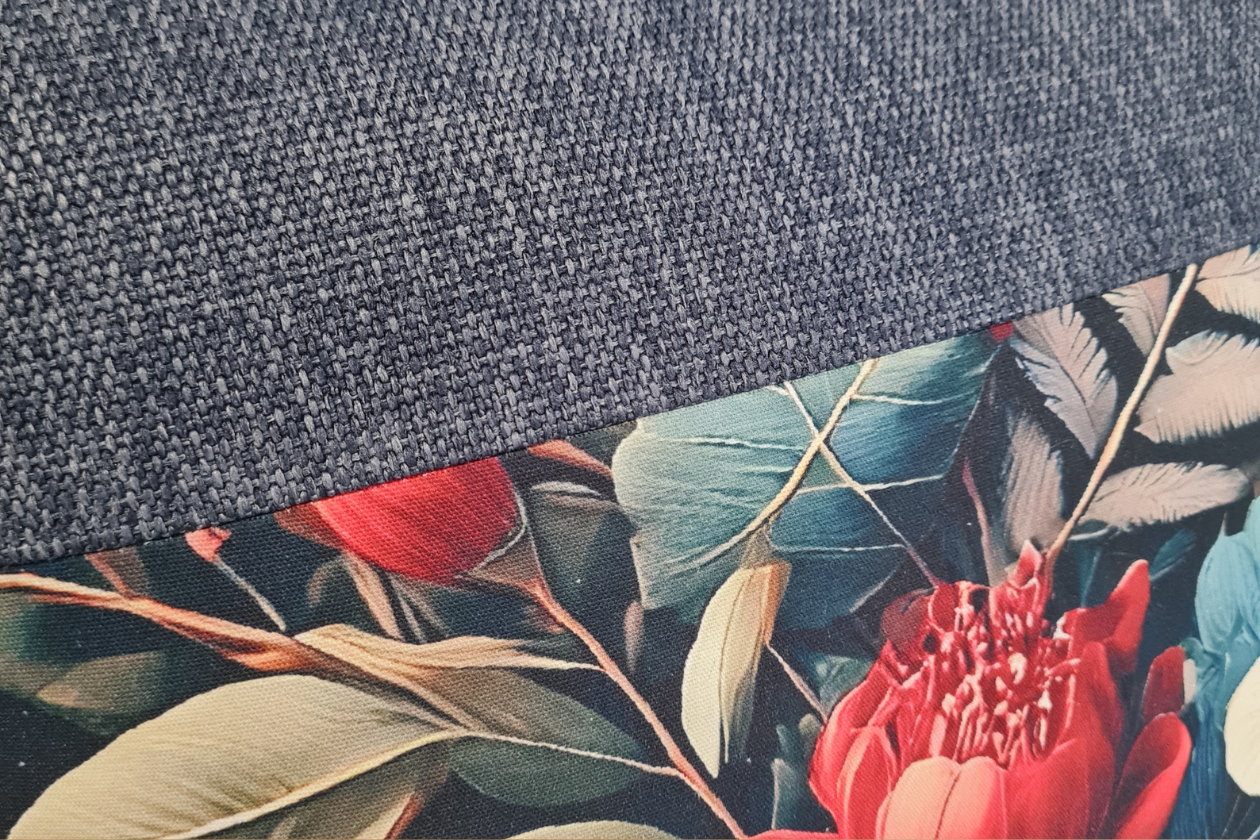 Kanuka Cushion Cover - Navy Border