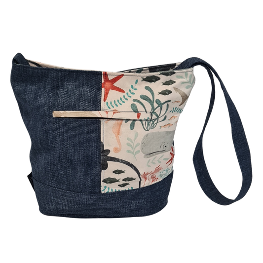 Bucket bag - Sealife - Navy - Shoulder Bag