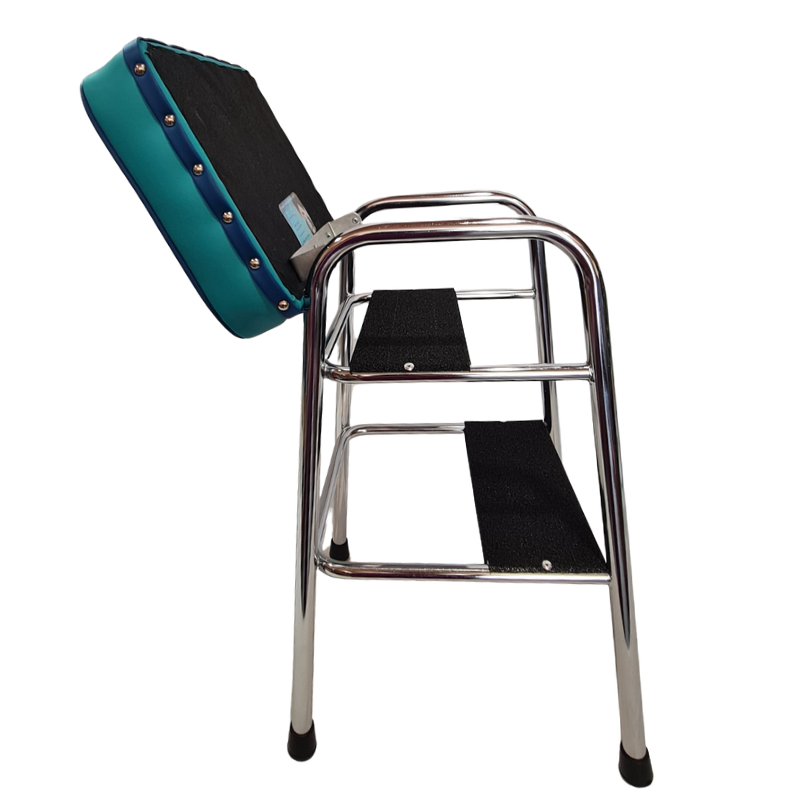 Retro Chrome Step Stool - Seat