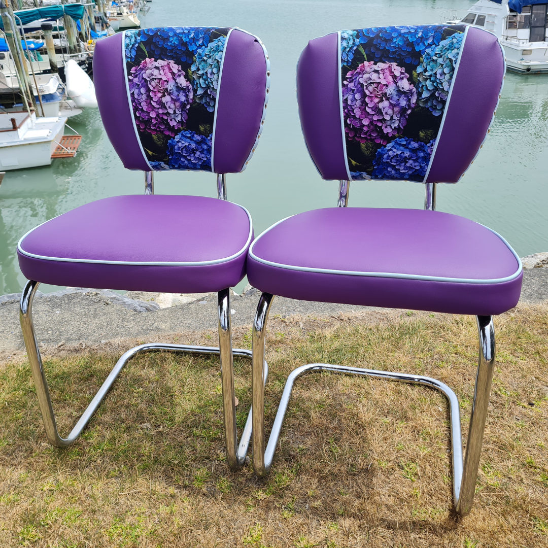 Hydrangea Chrome "Chairs PAIR"