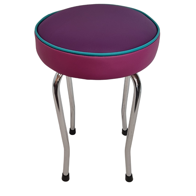 Retro Chrome Stool - Seat