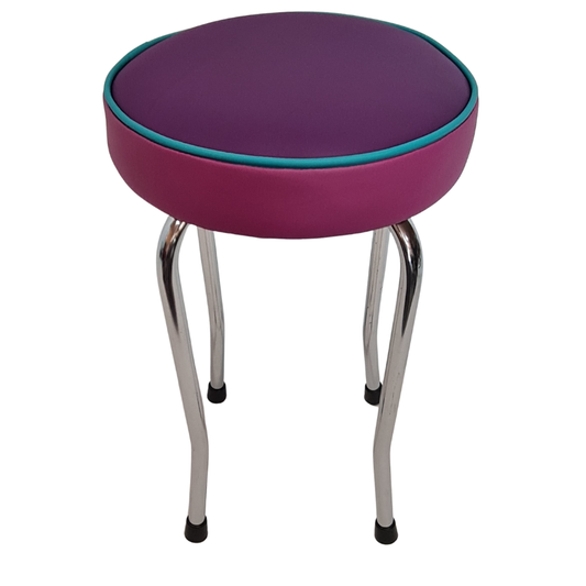Retro Chrome Stool - Seat