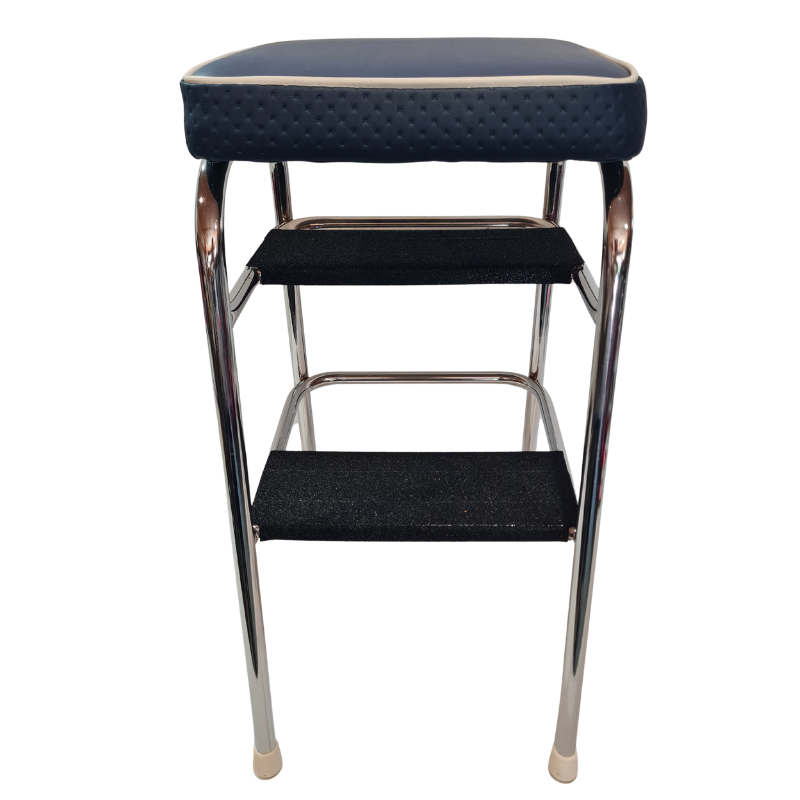 Retro Chrome Step Stool - Seat