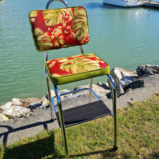 Retro Chrome Step Stool - Chair