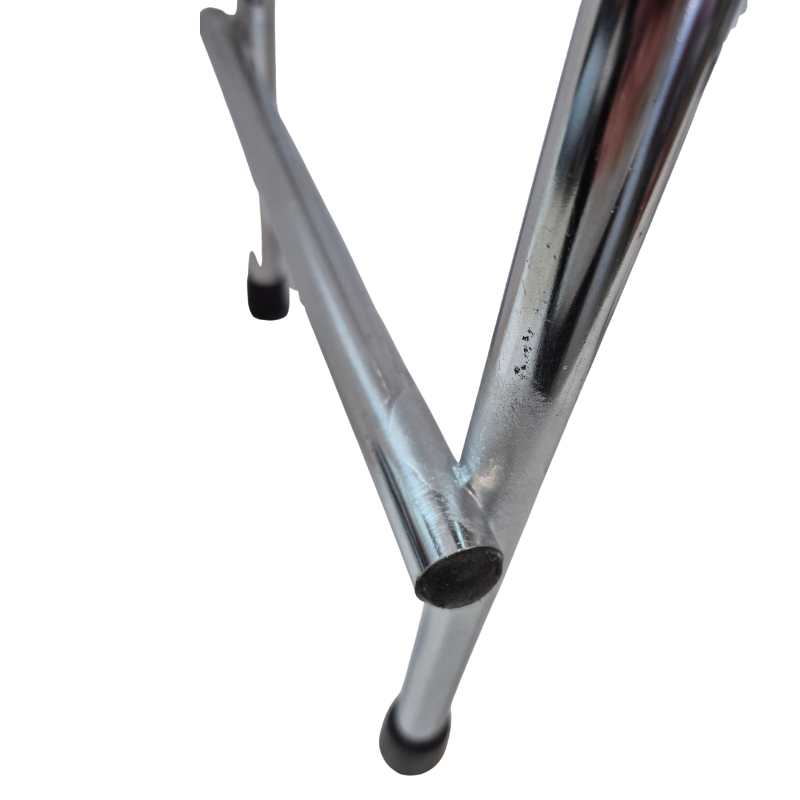 1960s Retro Chrome Step Stool with fold down steps