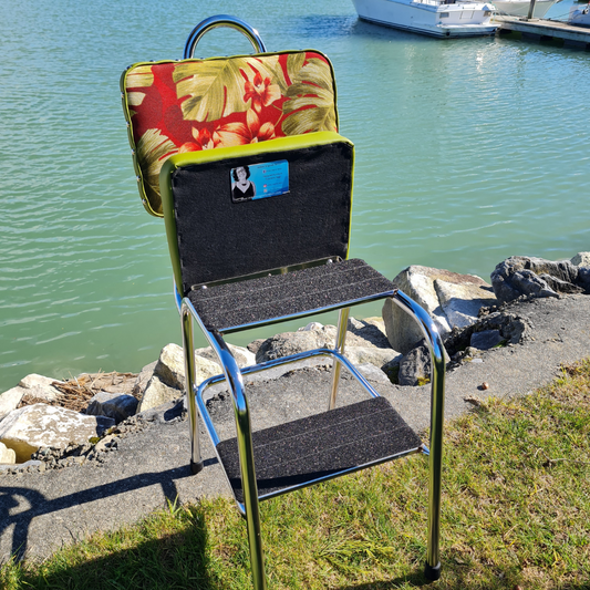 Retro Chrome Step Stool - Chair