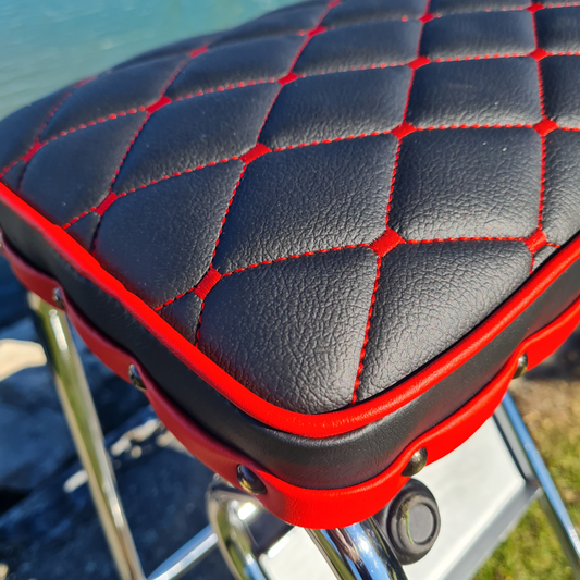 Retro Chrome Step Stool - Seat