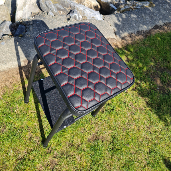 Retro Painted Step Stool - Seat Black