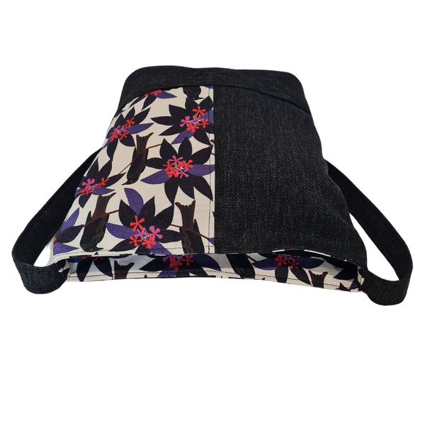 Bucket bag - Raven & Floral - Ebony - Shoulder Bag