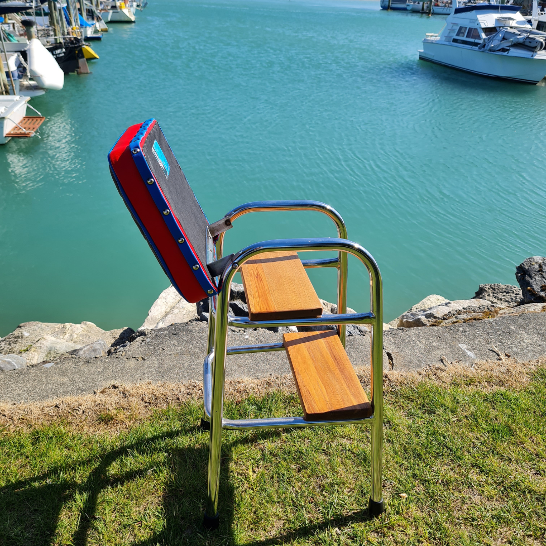 Retro Chrome Step Stool - Seat