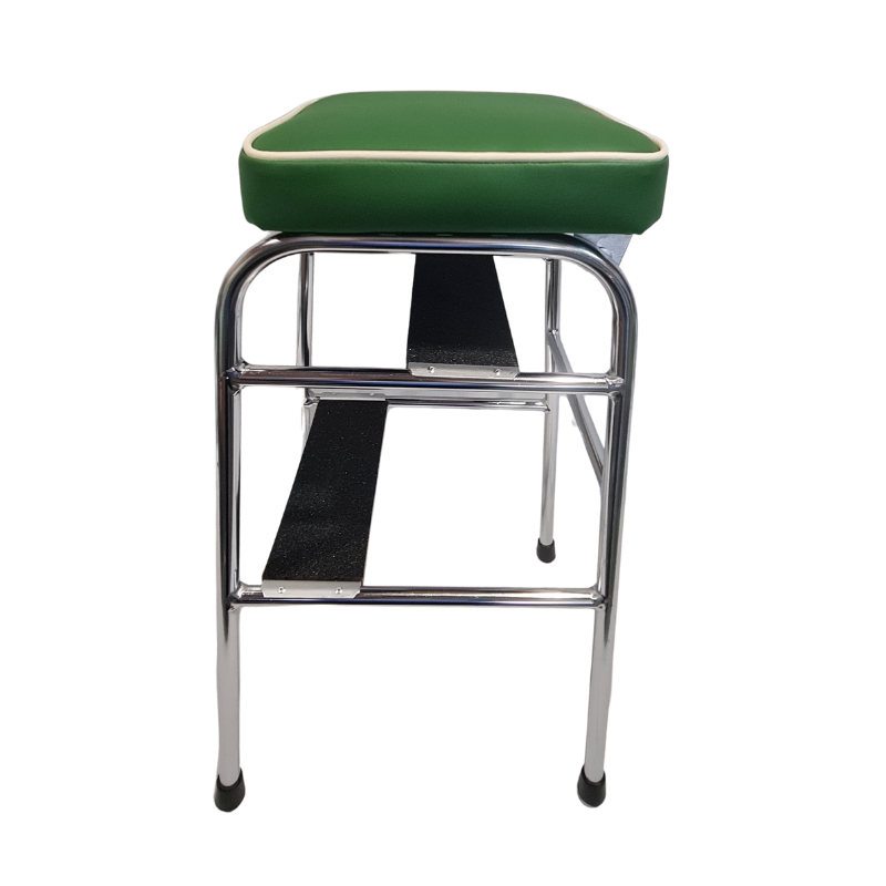 Retro Chrome Step Stool - Seat
