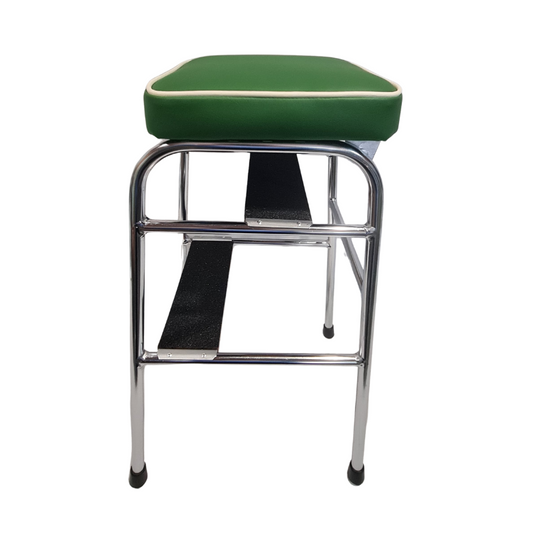 Retro Chrome Step Stool - Seat