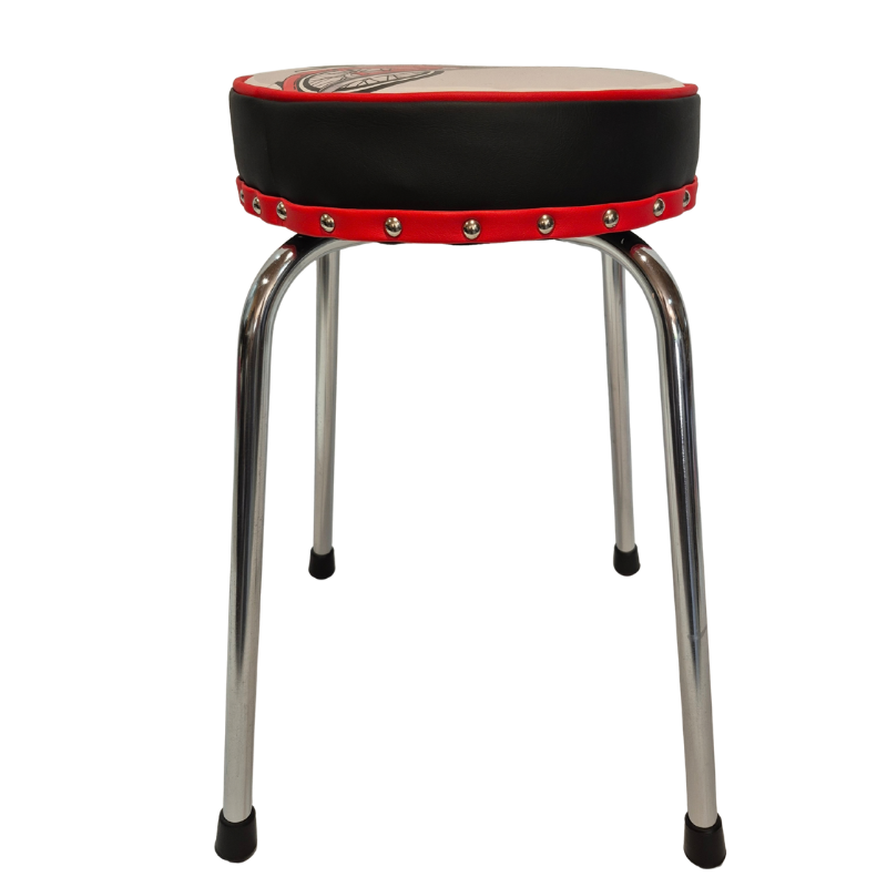 Upcycled 1960s Chrome Stool – Moped