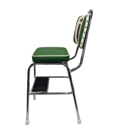 Unique Retro Step Stool - Seat - Scooter - Green