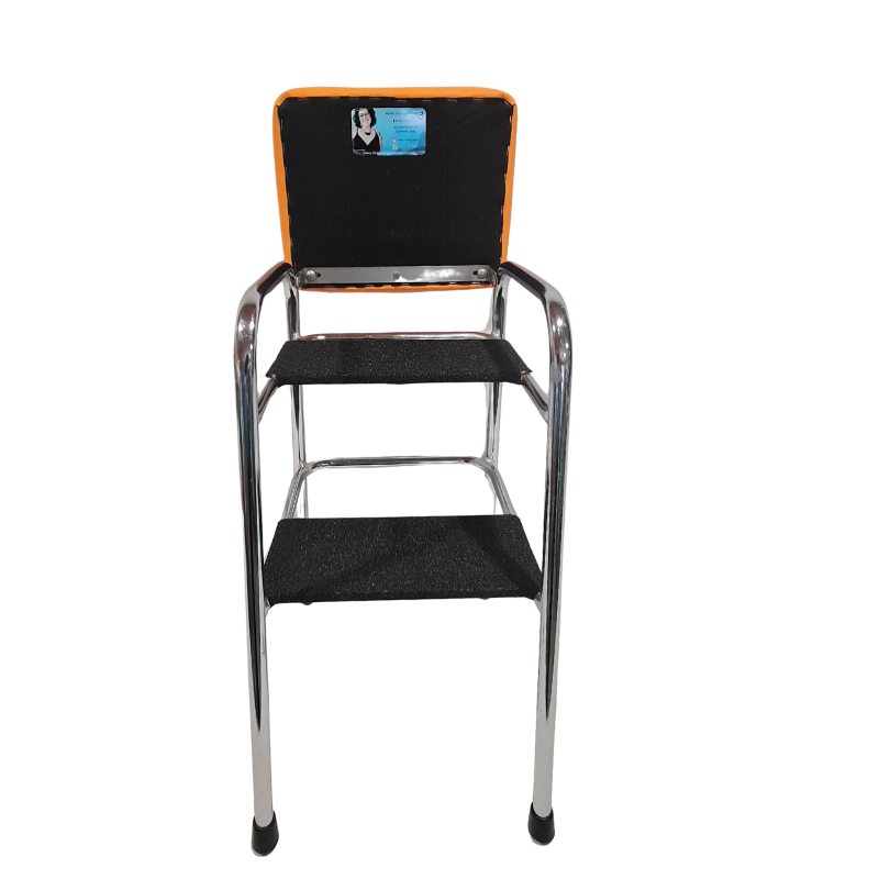 Retro Chrome Step Stool - Seat