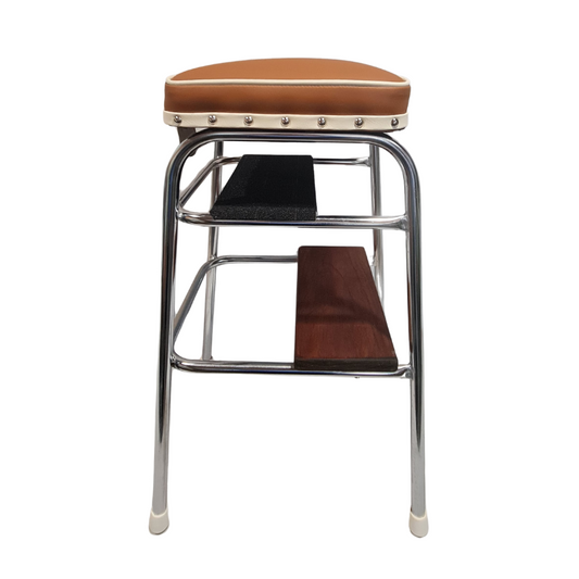 Retro Chrome Step Stool - Seat