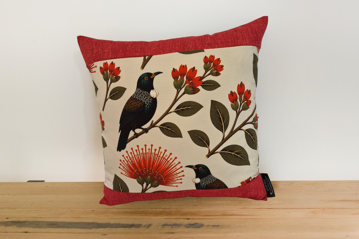 Tui Cushion Cover - Cherry Border