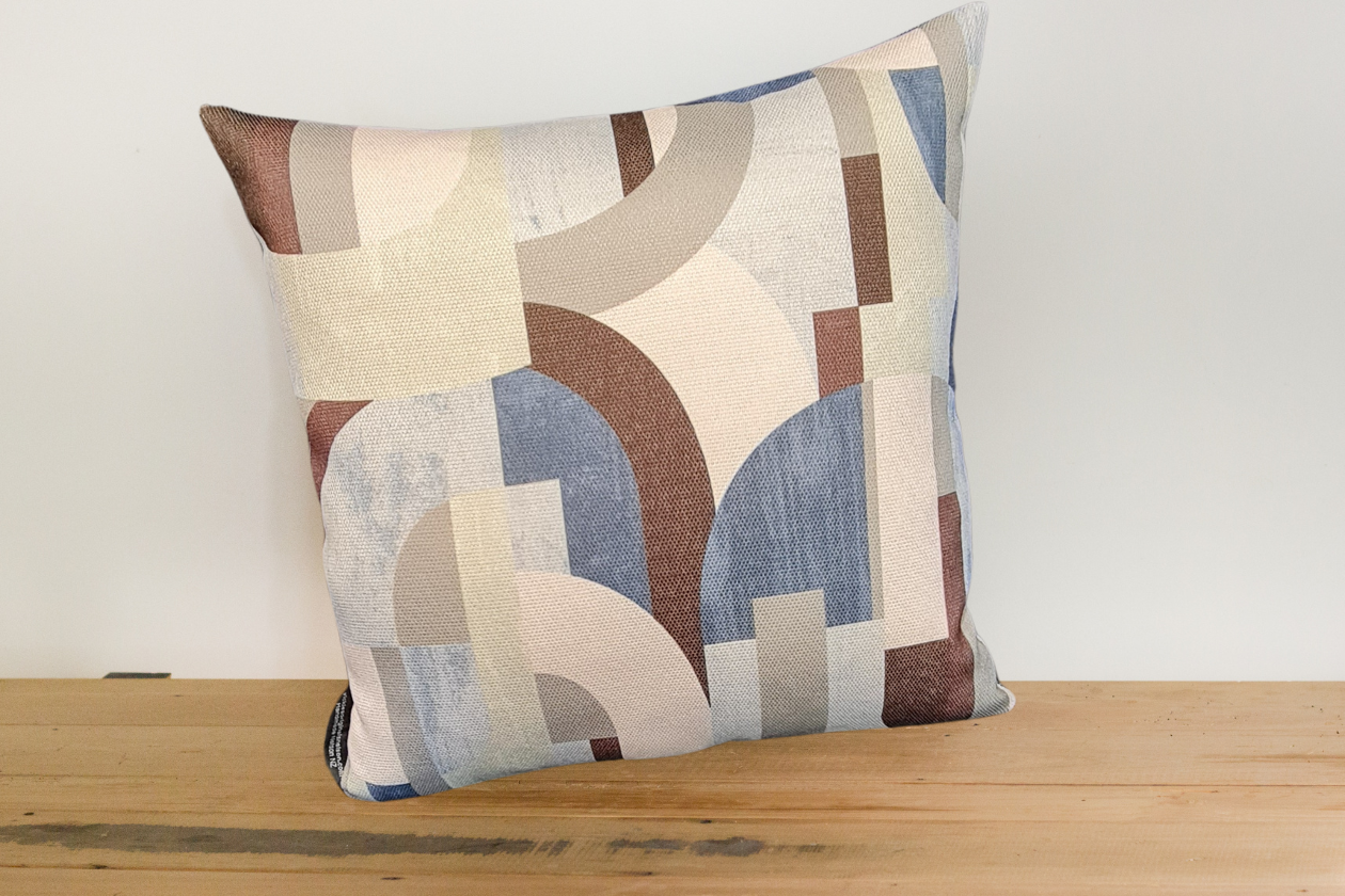 Bauhaus Seaglass and Keylargo / Navy Cushion Covers x 4