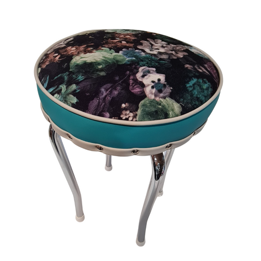 Retro Chrome Stool - Seat