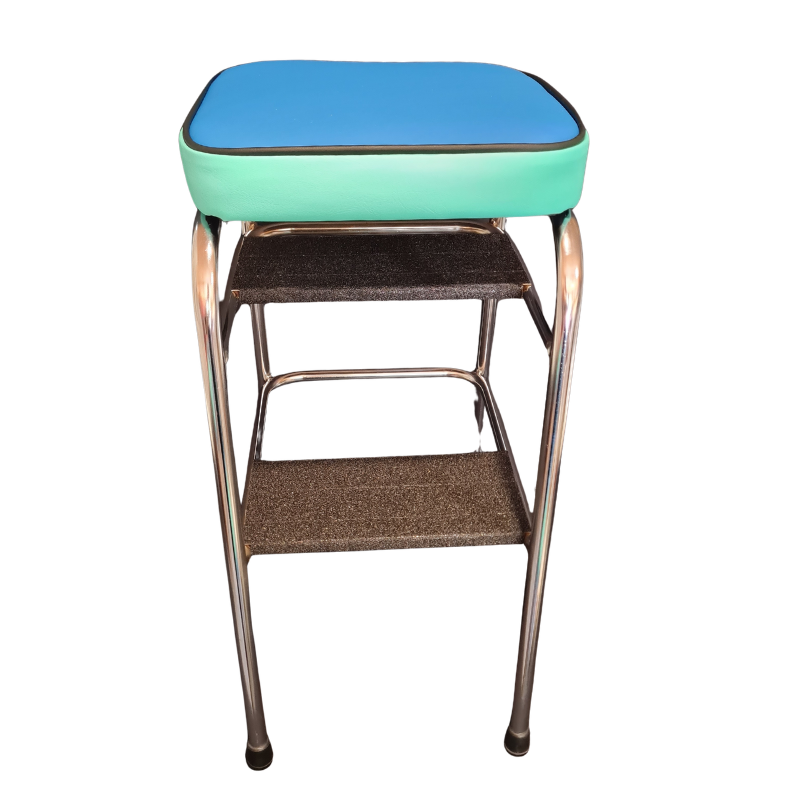 Retro Chrome Step Stool - Seat